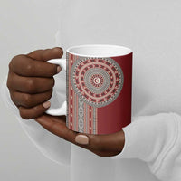 Tunisia Bakhnug Motif Ceramic Mug Traditional Tunisian Embroidery Inspired - Wonder Print Shop