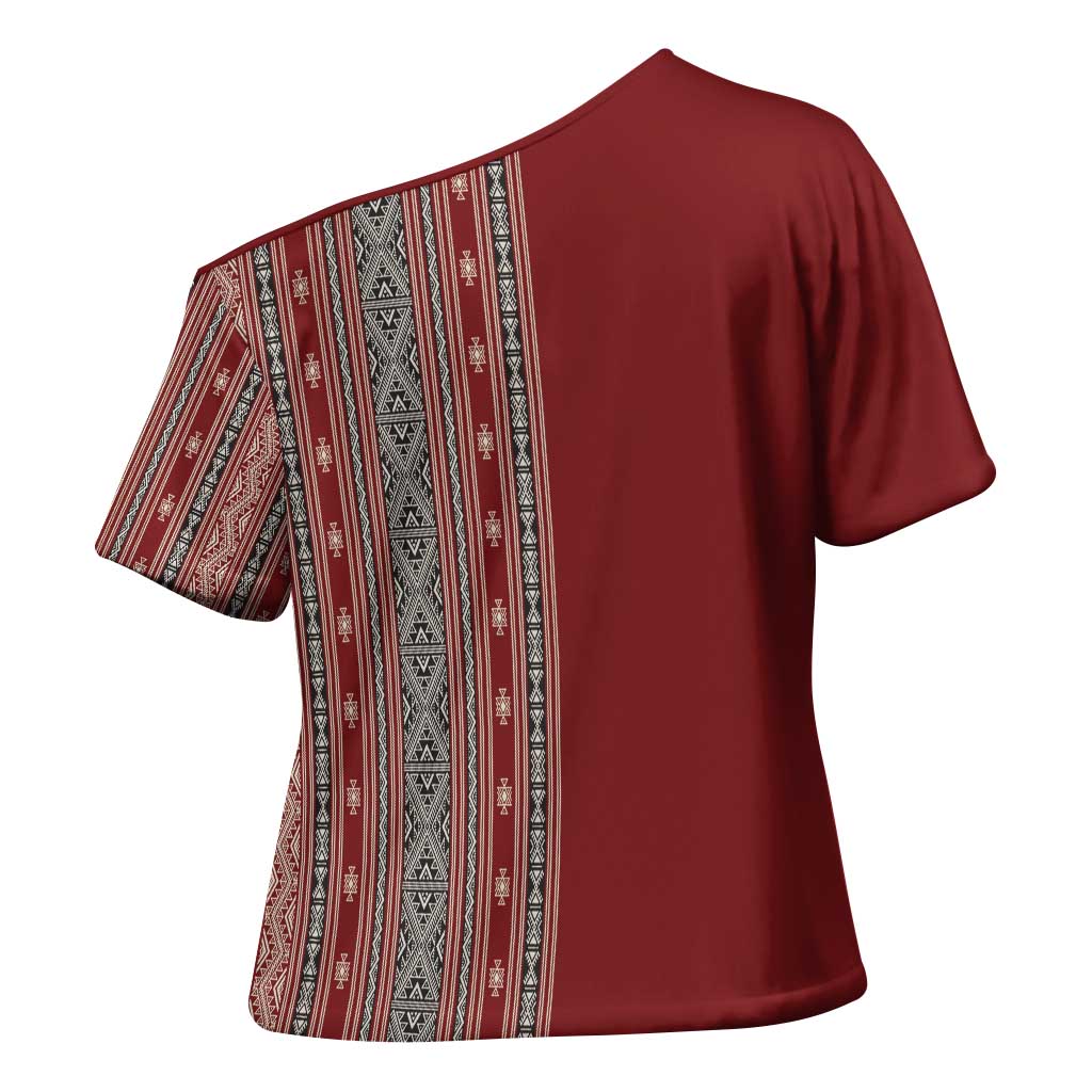 Tunisia Bakhnug Motif Cross Shoulder Shirt Traditional Tunisian Embroidery Inspired - Wonder Print Shop