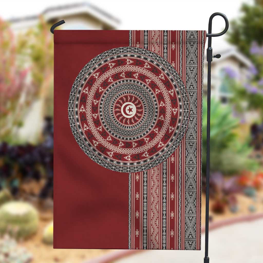 Tunisia Bakhnug Motif Garden Flag Traditional Tunisian Embroidery Inspired - Wonder Print Shop
