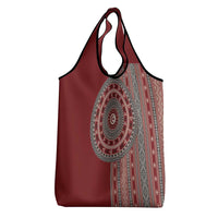 Tunisia Bakhnug Motif Grocery Bag Traditional Tunisian Embroidery Inspired - Wonder Print Shop