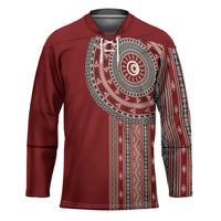 Tunisia Bakhnug Motif Hockey Jersey Traditional Tunisian Embroidery Inspired - Wonder Print Shop