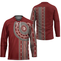 Tunisia Bakhnug Motif Hockey Jersey Traditional Tunisian Embroidery Inspired - Wonder Print Shop