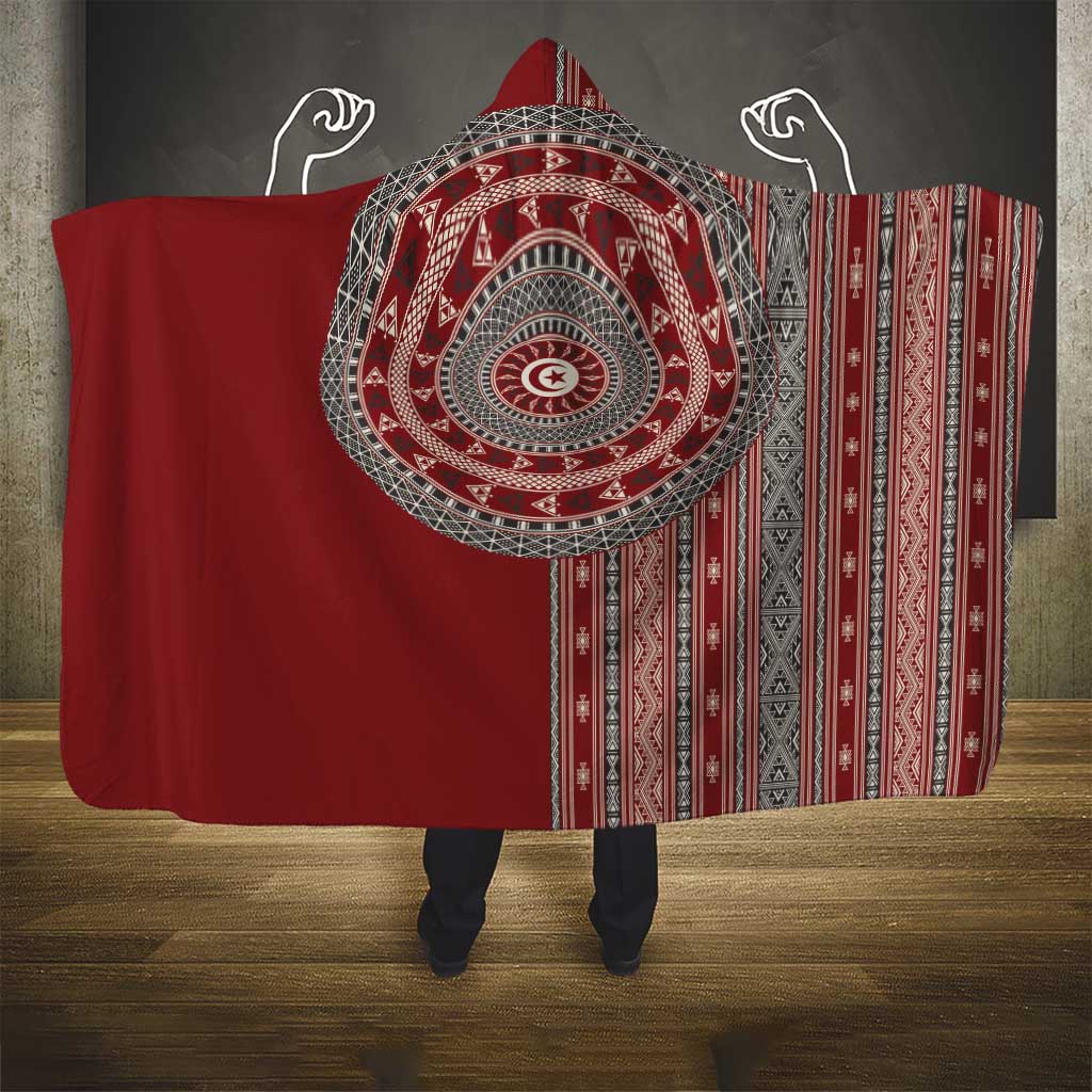 Tunisia Bakhnug Motif Hooded Blanket Traditional Tunisian Embroidery Inspired - Wonder Print Shop