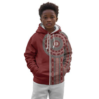 Tunisia Bakhnug Motif Kid Hoodie Traditional Tunisian Embroidery Inspired - Wonder Print Shop