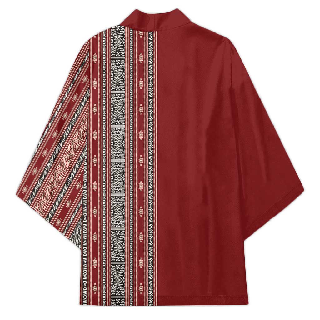 Tunisia Bakhnug Motif Kimono Traditional Tunisian Embroidery Inspired - Wonder Print Shop