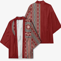 Tunisia Bakhnug Motif Kimono Traditional Tunisian Embroidery Inspired - Wonder Print Shop