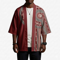Tunisia Bakhnug Motif Kimono Traditional Tunisian Embroidery Inspired - Wonder Print Shop