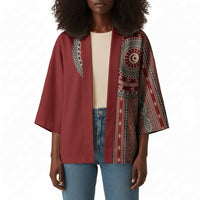 Tunisia Bakhnug Motif Kimono Traditional Tunisian Embroidery Inspired - Wonder Print Shop