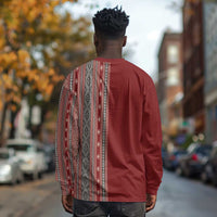 Tunisia Bakhnug Motif Long Sleeve Shirt Traditional Tunisian Embroidery Inspired - Wonder Print Shop