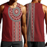 Tunisia Bakhnug Motif Men Tank Top Traditional Tunisian Embroidery Inspired - Wonder Print Shop