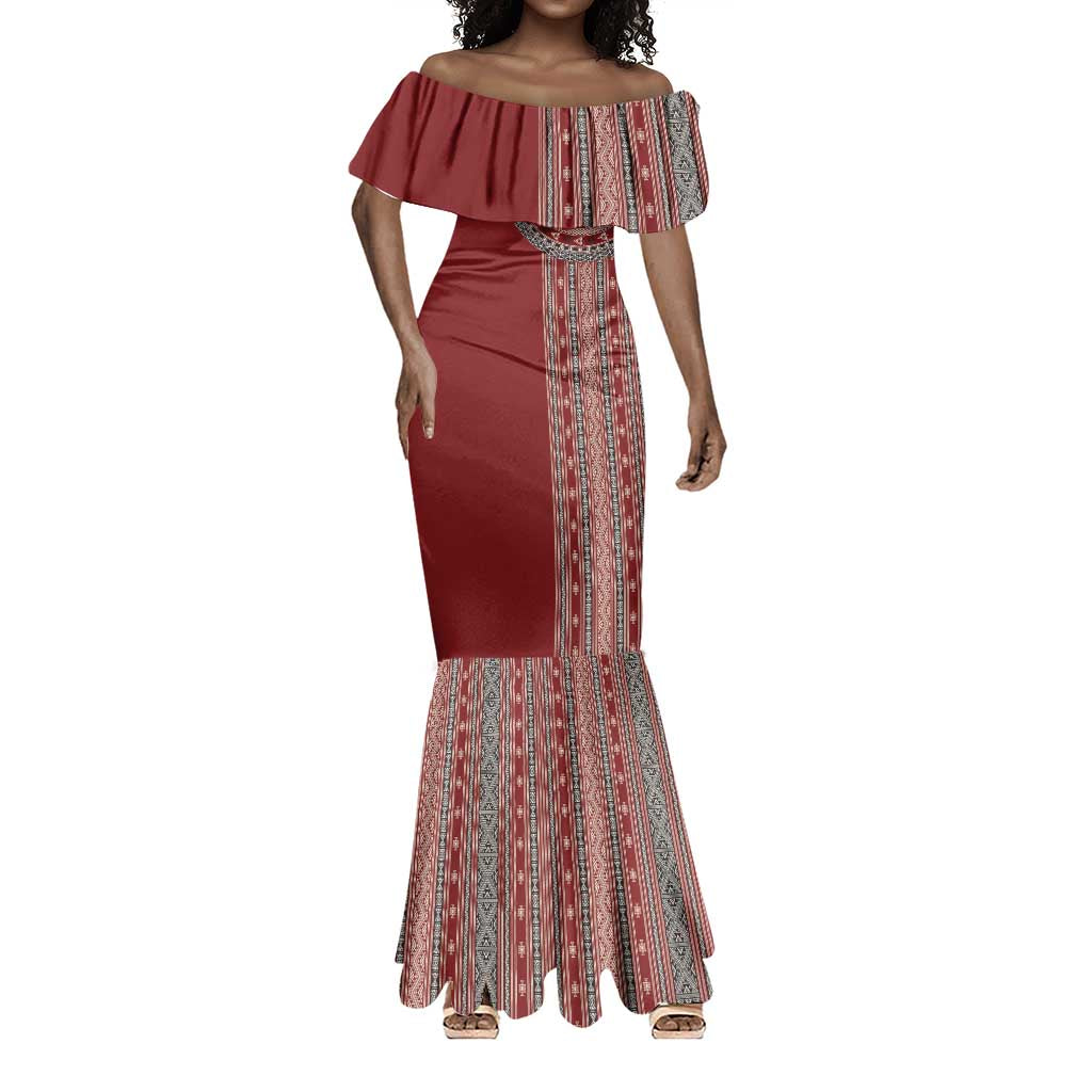 Tunisia Bakhnug Motif Mermaid Dress Traditional Tunisian Embroidery Inspired LT9