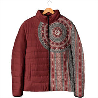 Tunisia Bakhnug Motif Padded Jacket Traditional Tunisian Embroidery Inspired - Wonder Print Shop