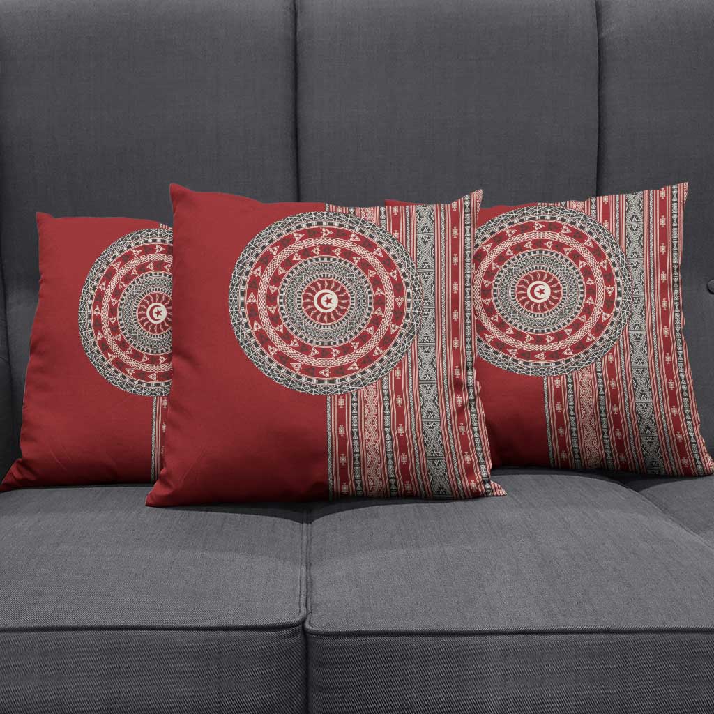 Tunisia Bakhnug Motif Pillow Cover Traditional Tunisian Embroidery Inspired - Wonder Print Shop