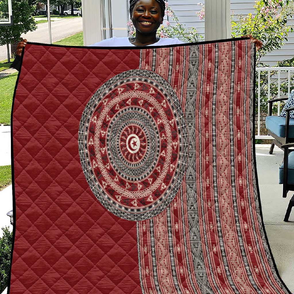 Tunisia Bakhnug Motif Quilt Traditional Tunisian Embroidery Inspired - Wonder Print Shop