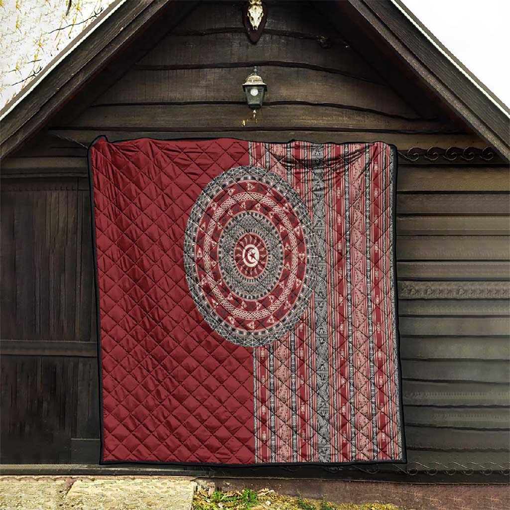 Tunisia Bakhnug Motif Quilt Traditional Tunisian Embroidery Inspired - Wonder Print Shop