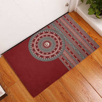 Tunisia Bakhnug Motif Rubber Doormat Traditional Tunisian Embroidery Inspired - Wonder Print Shop