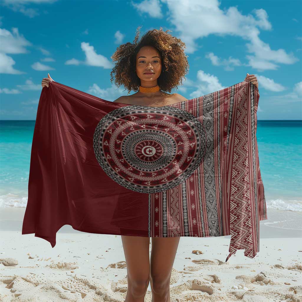 Tunisia Bakhnug Motif Sarong Traditional Tunisian Embroidery Inspired - Wonder Print Shop