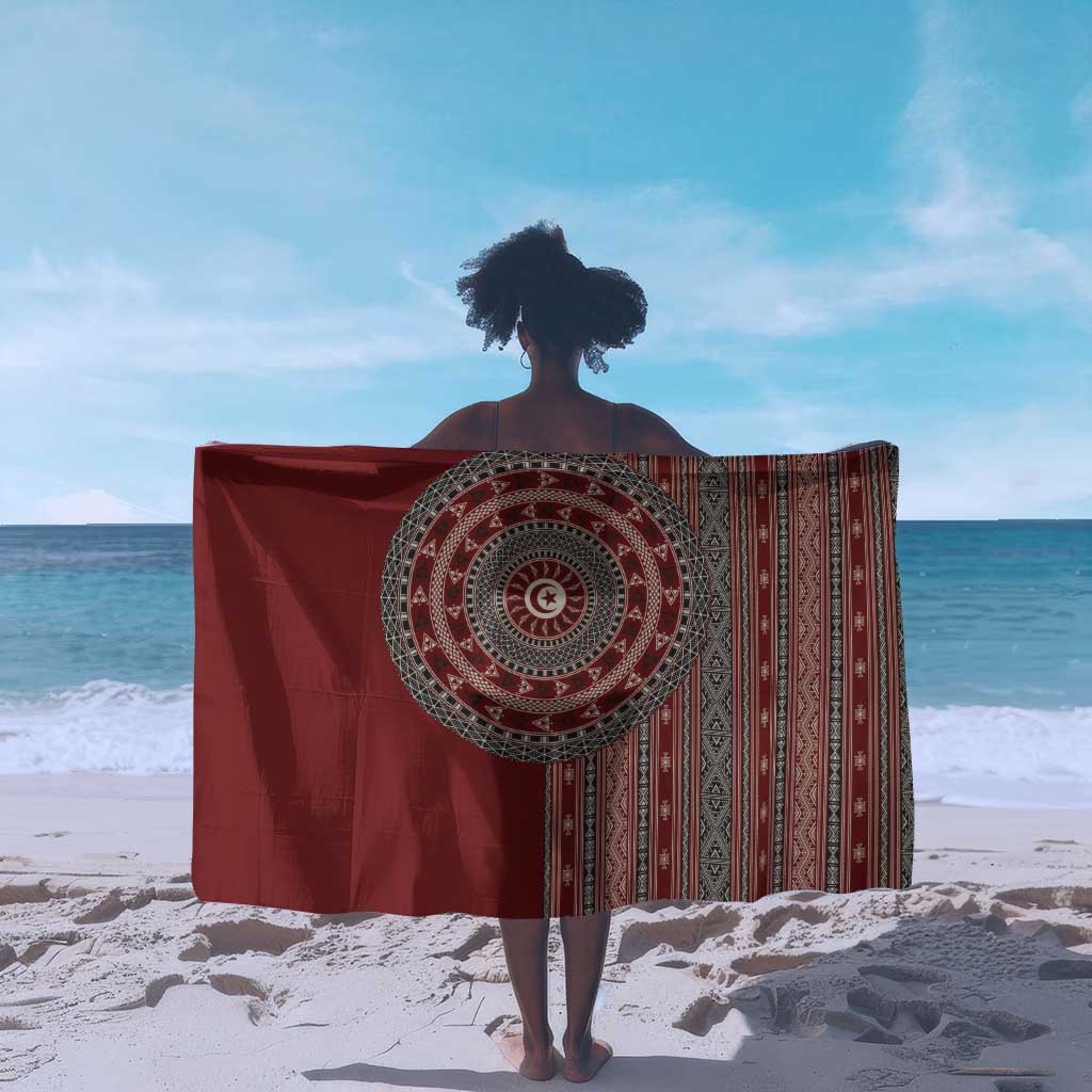 Tunisia Bakhnug Motif Sarong Traditional Tunisian Embroidery Inspired - Wonder Print Shop