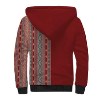 Tunisia Bakhnug Motif Sherpa Hoodie Traditional Tunisian Embroidery Inspired - Wonder Print Shop