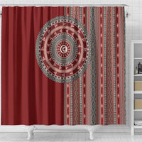 Tunisia Bakhnug Motif Shower Curtain Traditional Tunisian Embroidery Inspired - Wonder Print Shop