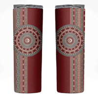 Tunisia Bakhnug Motif Skinny Tumbler Traditional Tunisian Embroidery Inspired - Wonder Print Shop