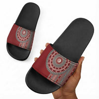 Tunisia Bakhnug Motif Slide Sandals Traditional Tunisian Embroidery Inspired - Wonder Print Shop