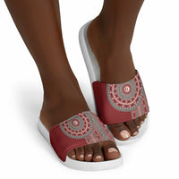 Tunisia Bakhnug Motif Slide Sandals Traditional Tunisian Embroidery Inspired - Wonder Print Shop