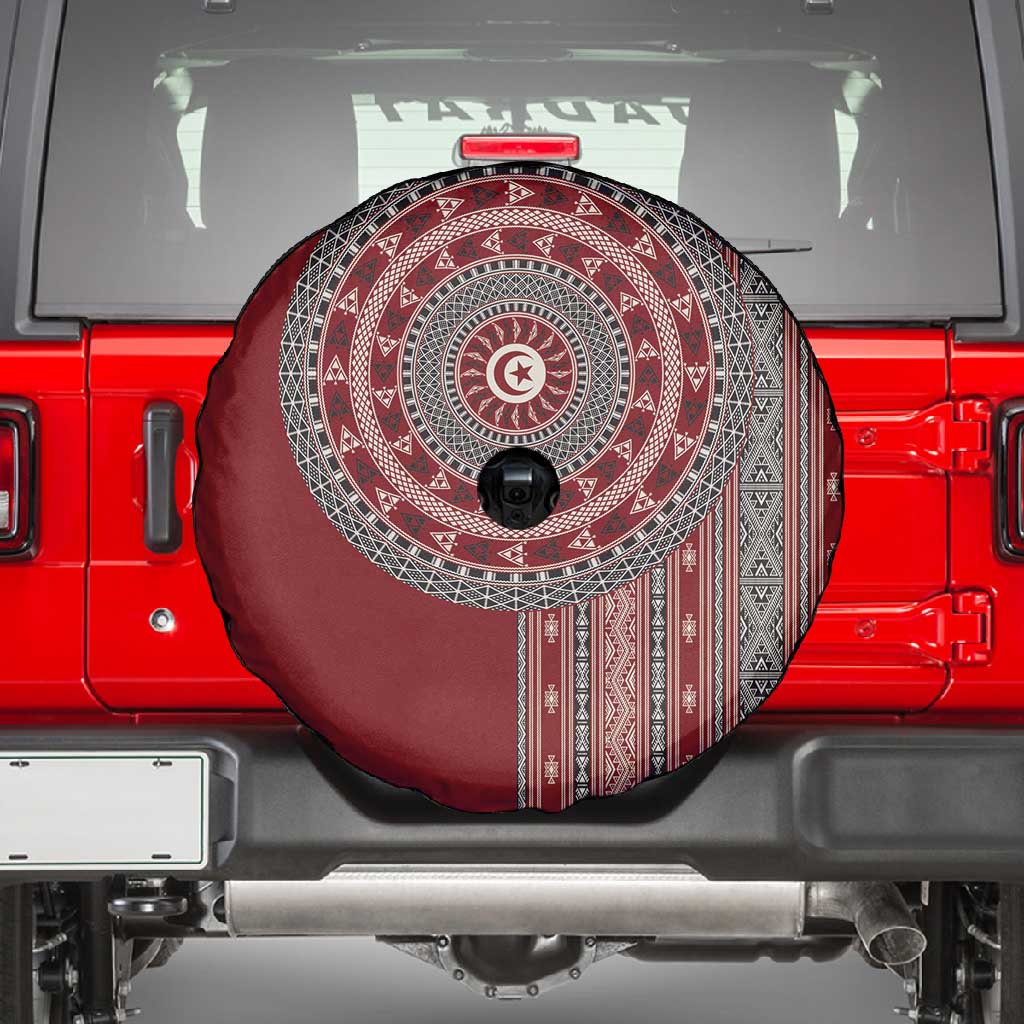 Tunisia Bakhnug Motif Spare Tire Cover Traditional Tunisian Embroidery Inspired - Wonder Print Shop