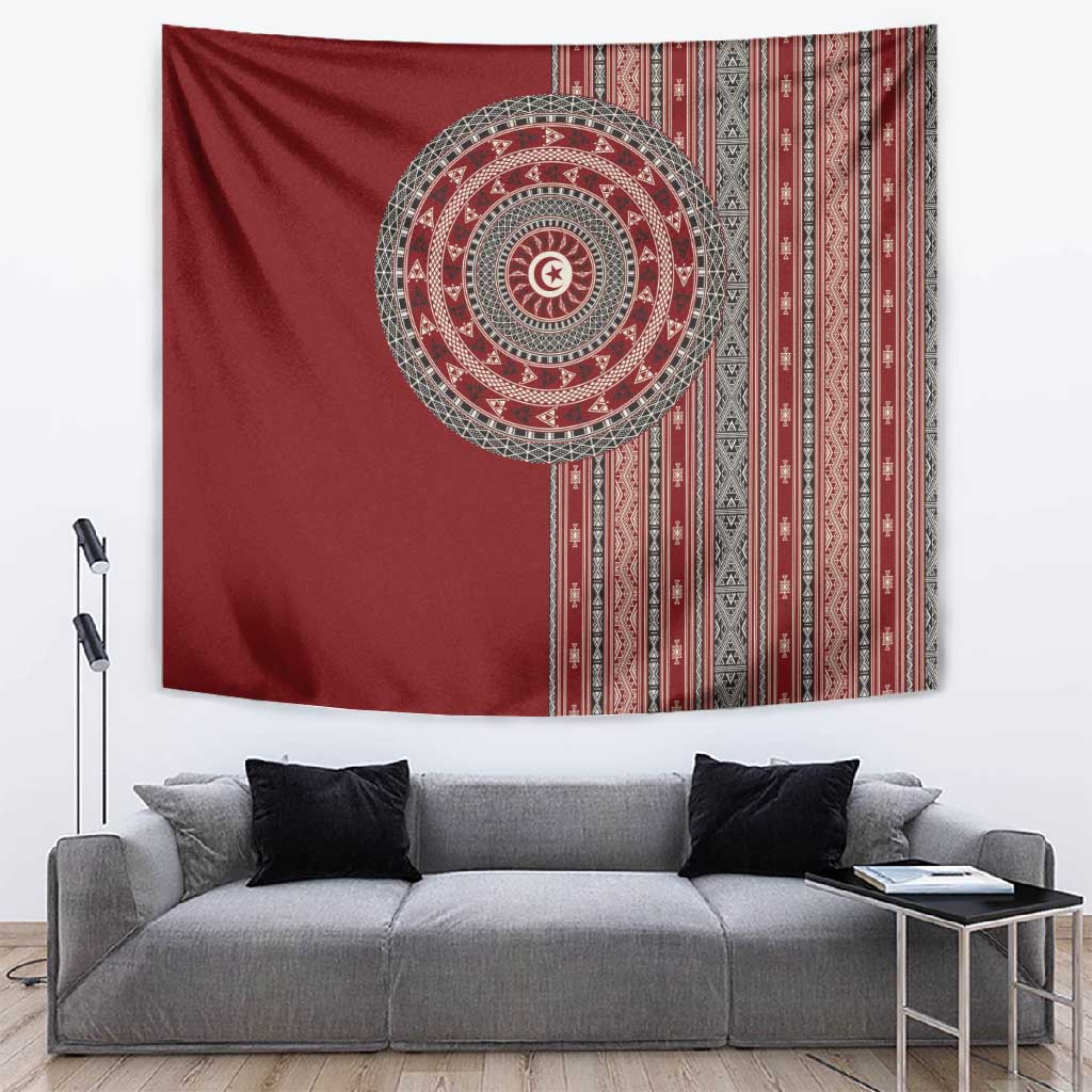 Tunisia Bakhnug Motif Tapestry Traditional Tunisian Embroidery Inspired - Wonder Print Shop