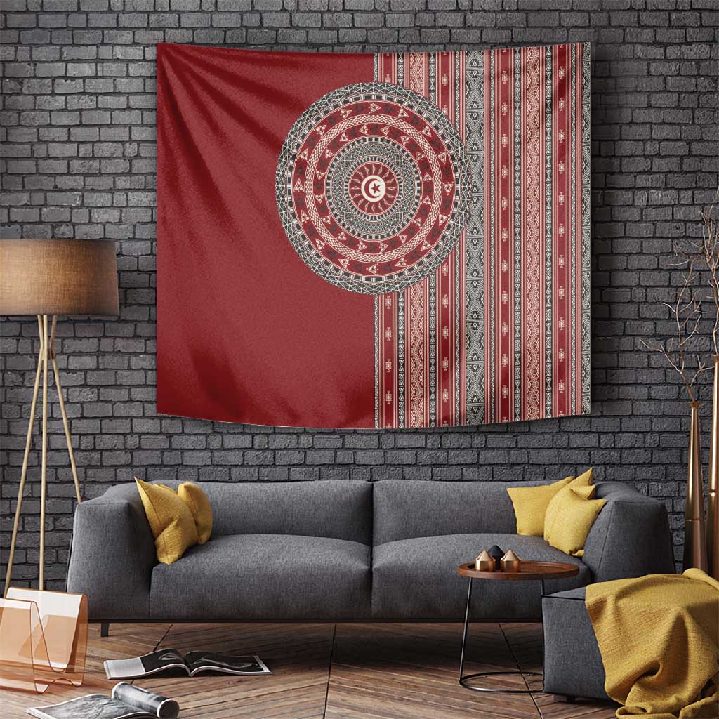 Tunisia Bakhnug Motif Tapestry Traditional Tunisian Embroidery Inspired - Wonder Print Shop