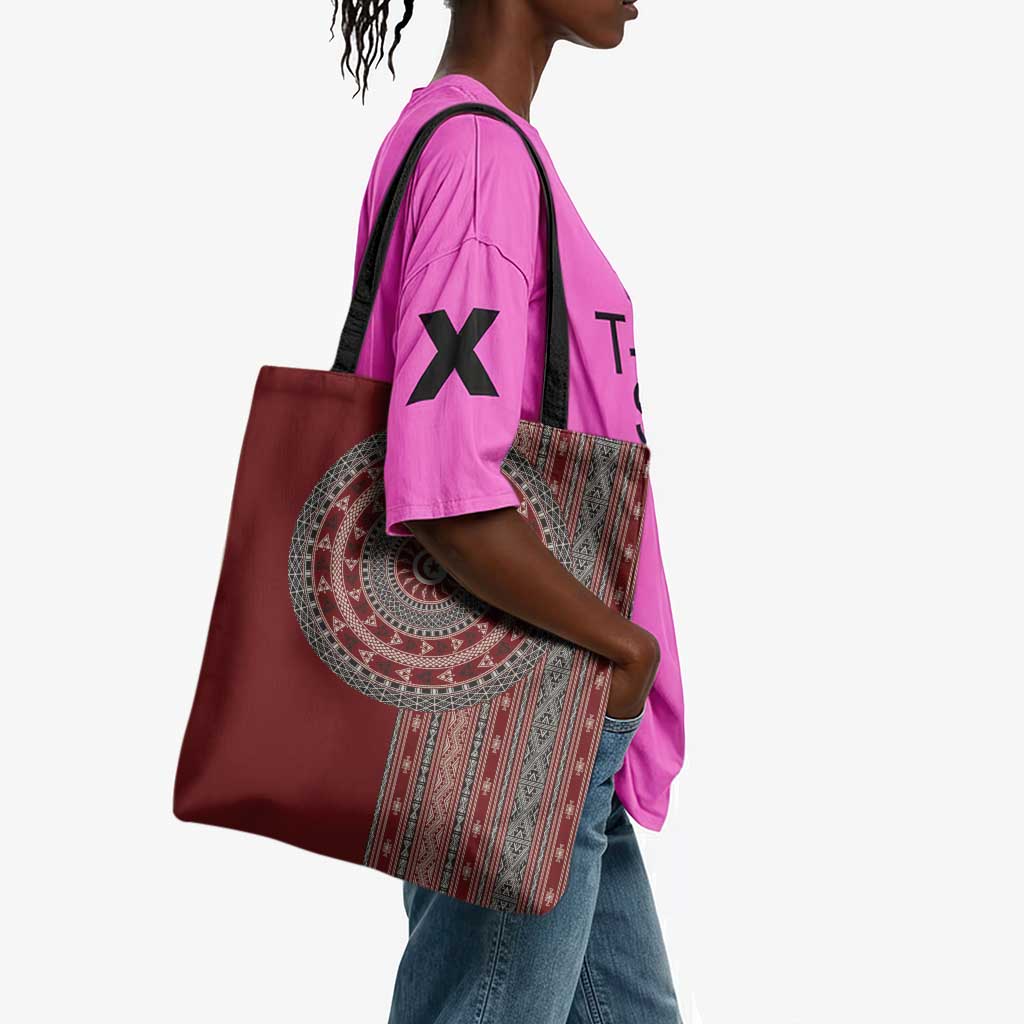 Tunisia Bakhnug Motif Tote Bag Traditional Tunisian Embroidery Inspired - Wonder Print Shop