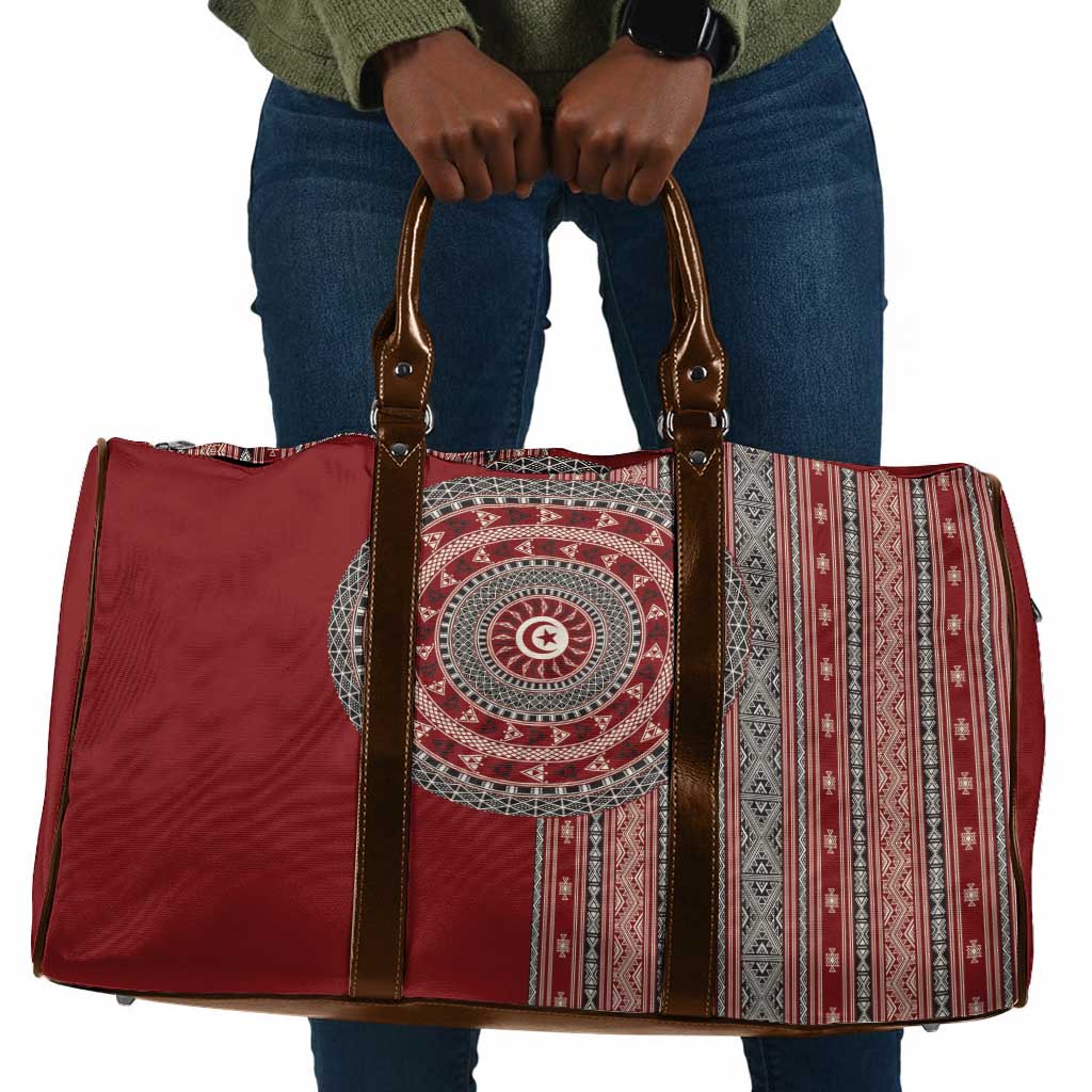 Tunisia Bakhnug Motif Travel Bag Traditional Tunisian Embroidery Inspired - Wonder Print Shop