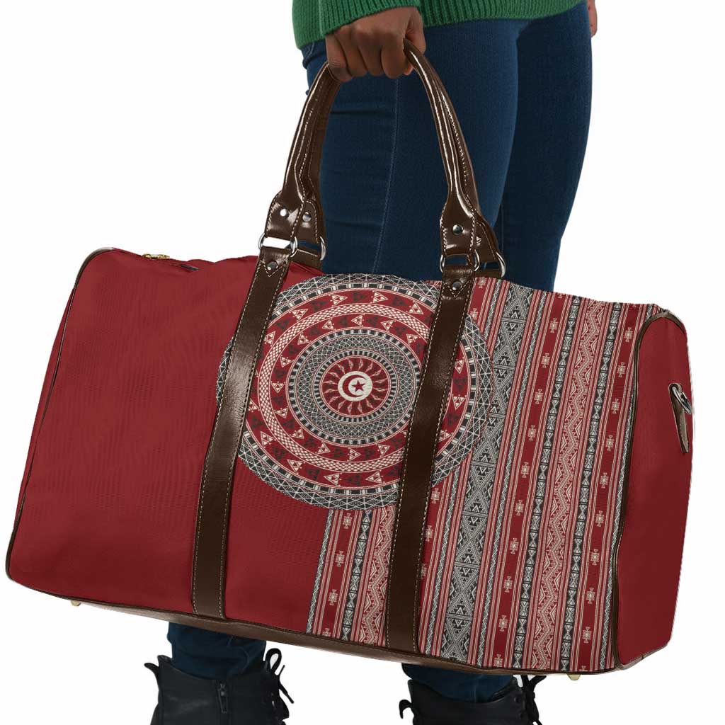 Tunisia Bakhnug Motif Travel Bag Traditional Tunisian Embroidery Inspired - Wonder Print Shop