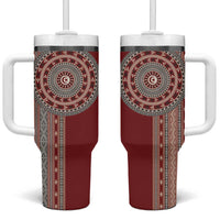 Tunisia Bakhnug Motif Tumbler With Handle Traditional Tunisian Embroidery Inspired - Wonder Print Shop