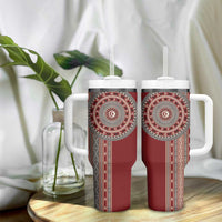 Tunisia Bakhnug Motif Tumbler With Handle Traditional Tunisian Embroidery Inspired - Wonder Print Shop