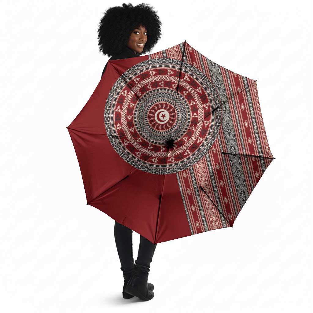 Tunisia Bakhnug Motif Umbrella Traditional Tunisian Embroidery Inspired - Wonder Print Shop