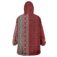 Tunisia Bakhnug Motif Wearable Blanket Hoodie Traditional Tunisian Embroidery Inspired - Wonder Print Shop