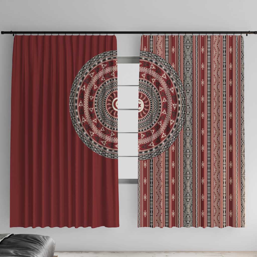 Tunisia Bakhnug Motif Window Curtain Traditional Tunisian Embroidery Inspired - Wonder Print Shop