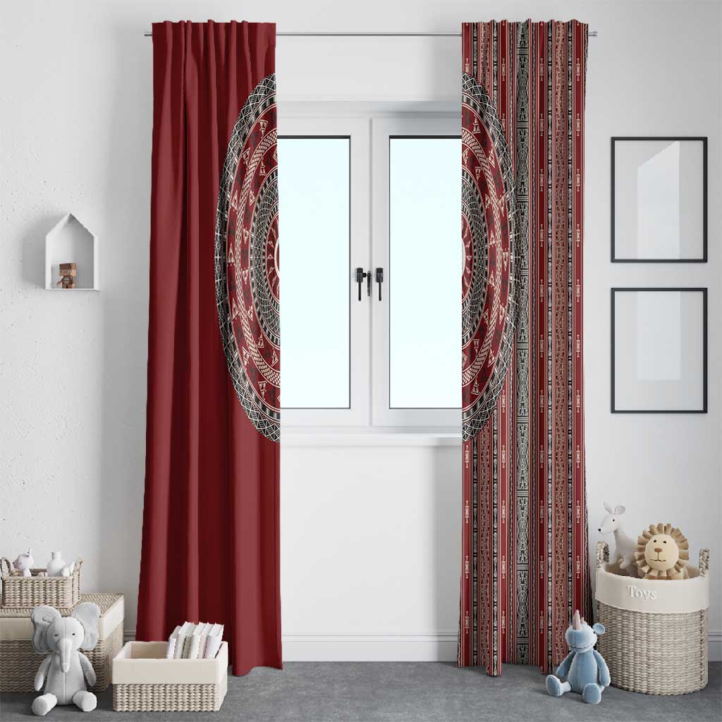 Tunisia Bakhnug Motif Window Curtain Traditional Tunisian Embroidery Inspired - Wonder Print Shop