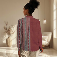 Tunisia Bakhnug Motif Women Casual Shirt Traditional Tunisian Embroidery Inspired - Wonder Print Shop
