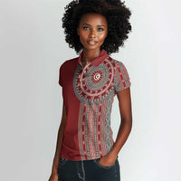 Tunisia Bakhnug Motif Women Polo Shirt Traditional Tunisian Embroidery Inspired LT9