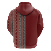 Tunisia Bakhnug Motif Zip Hoodie Traditional Tunisian Embroidery Inspired - Wonder Print Shop