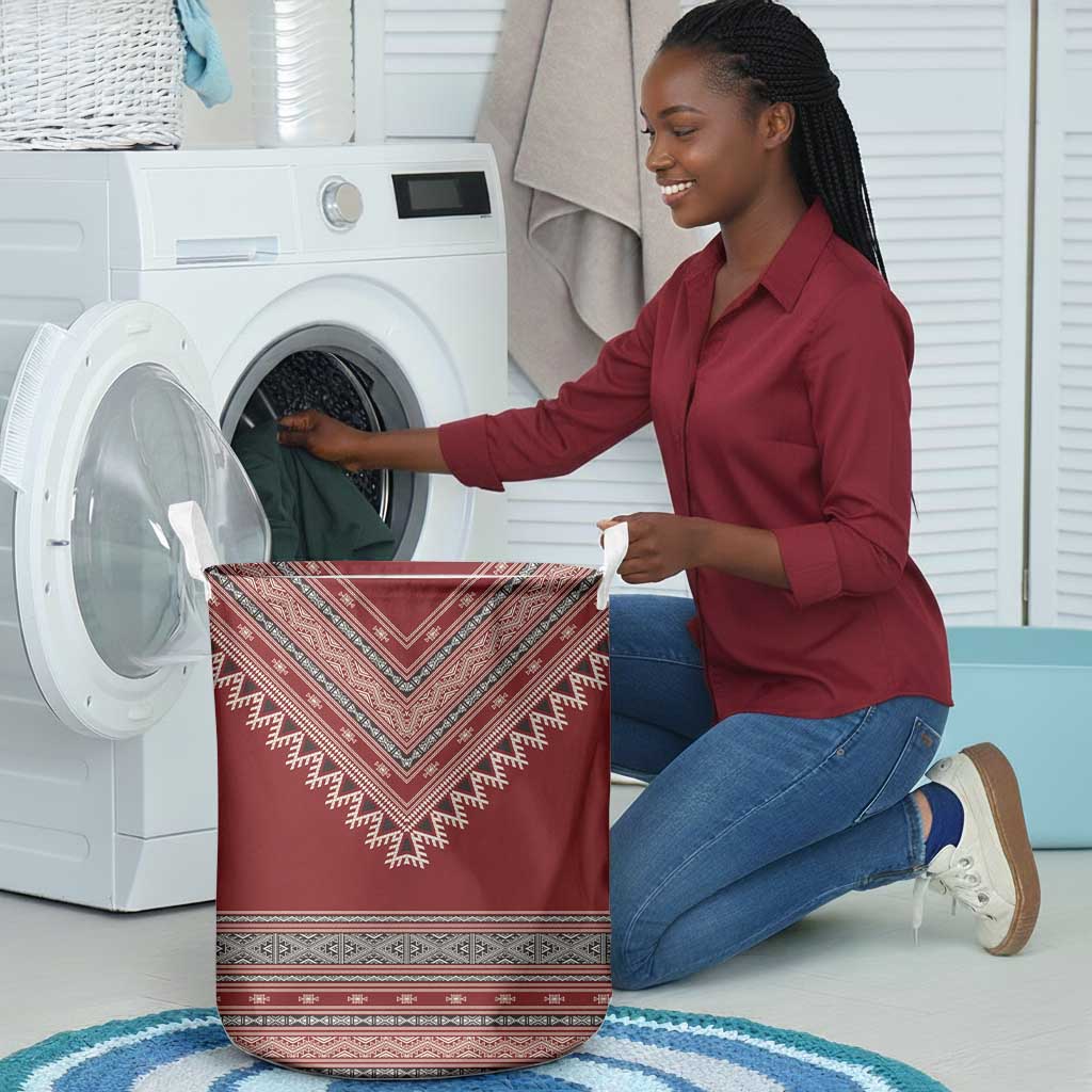 Tunisian Embroidery Pattern Laundry Basket - Wonder Print Shop