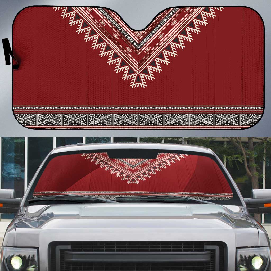 Tunisian Embroidery Pattern Auto Sun Shade - Wonder Print Shop