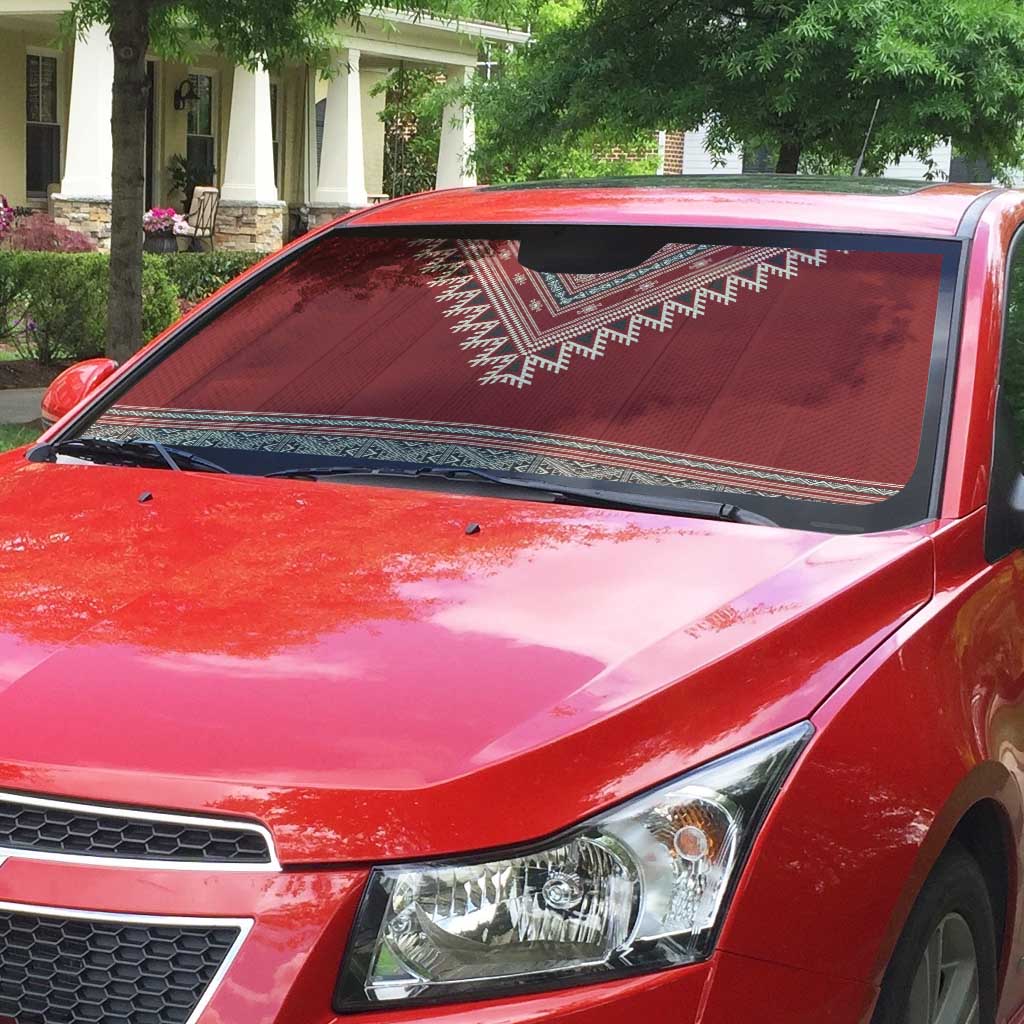 Tunisian Embroidery Pattern Auto Sun Shade - Wonder Print Shop