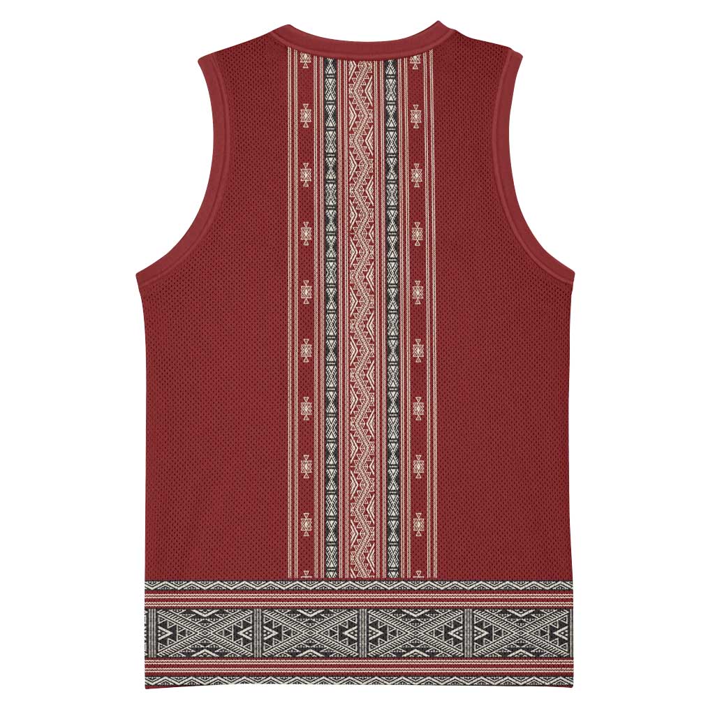 Tunisian Embroidery Pattern Basketball Jersey - Wonder Print Shop
