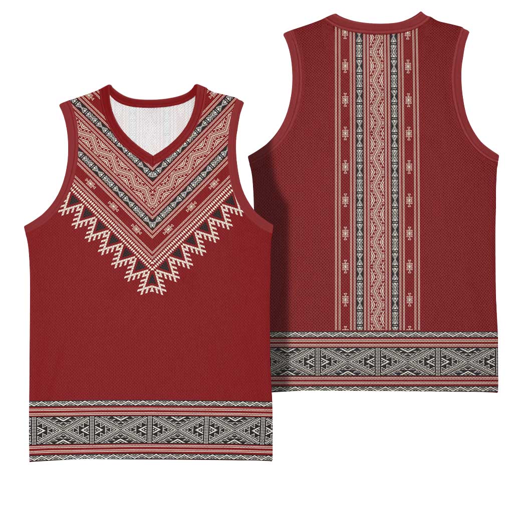 Tunisian Embroidery Pattern Basketball Jersey - Wonder Print Shop