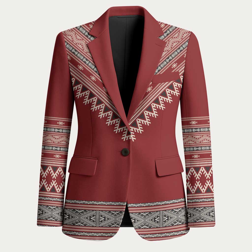 Tunisian Embroidery Pattern Blazer - Wonder Print Shop