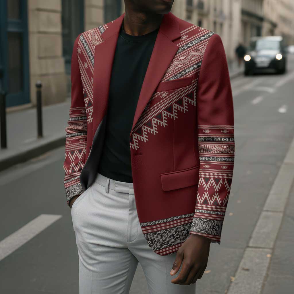 Tunisian Embroidery Pattern Blazer - Wonder Print Shop