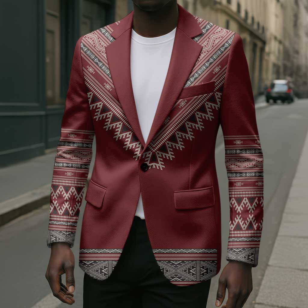 Tunisian Embroidery Pattern Blazer - Wonder Print Shop
